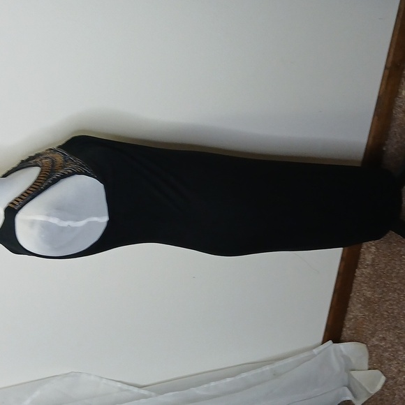 Massimo black beaded tank maxi dress size small - Picture 6 of 14